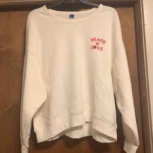 Peace and love sweatshirt